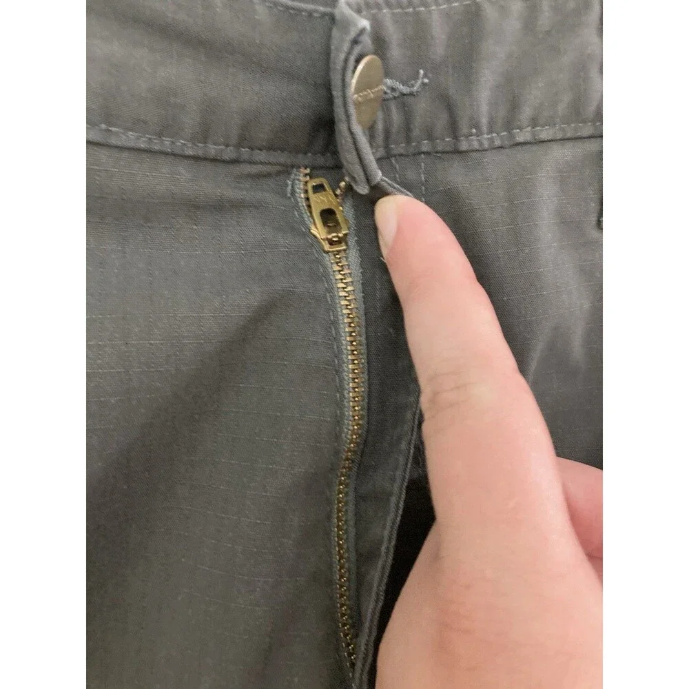Men's Carhartt Bicomponent Lightweight Pants Relaxed Fit Ripstop Gray Size 30x32